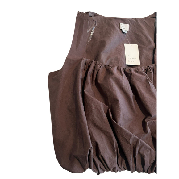 A New Day Brown Sleeveless Top Size Medium - Picture 2 of 8